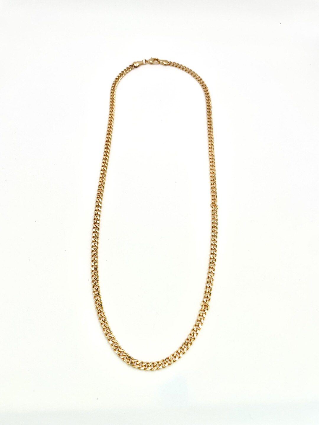 50cm Gold Box Link Chain Necklace – 21K Gold-plated Arab Inspired ...