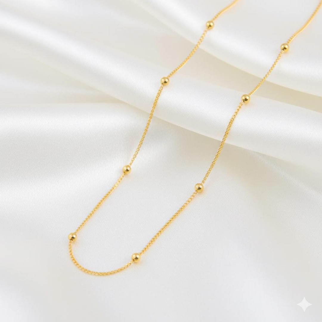 45CM Unisex Arab Inspired Gold Chain Link Necklace – 21K Gold-plated ...