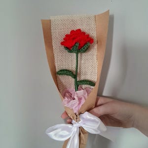 Crochet Rose Bouquet | Handmade Floral Gift, Perfect for Weddings & Home Decor, Unique Yarn Flowers