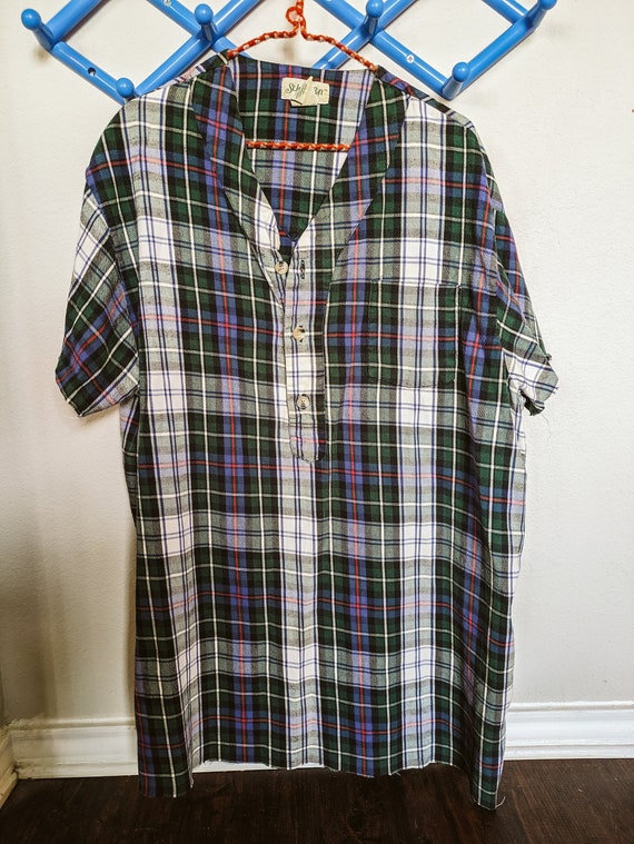 Vintage Flannel Dress Nightgown St John's Bay Retr