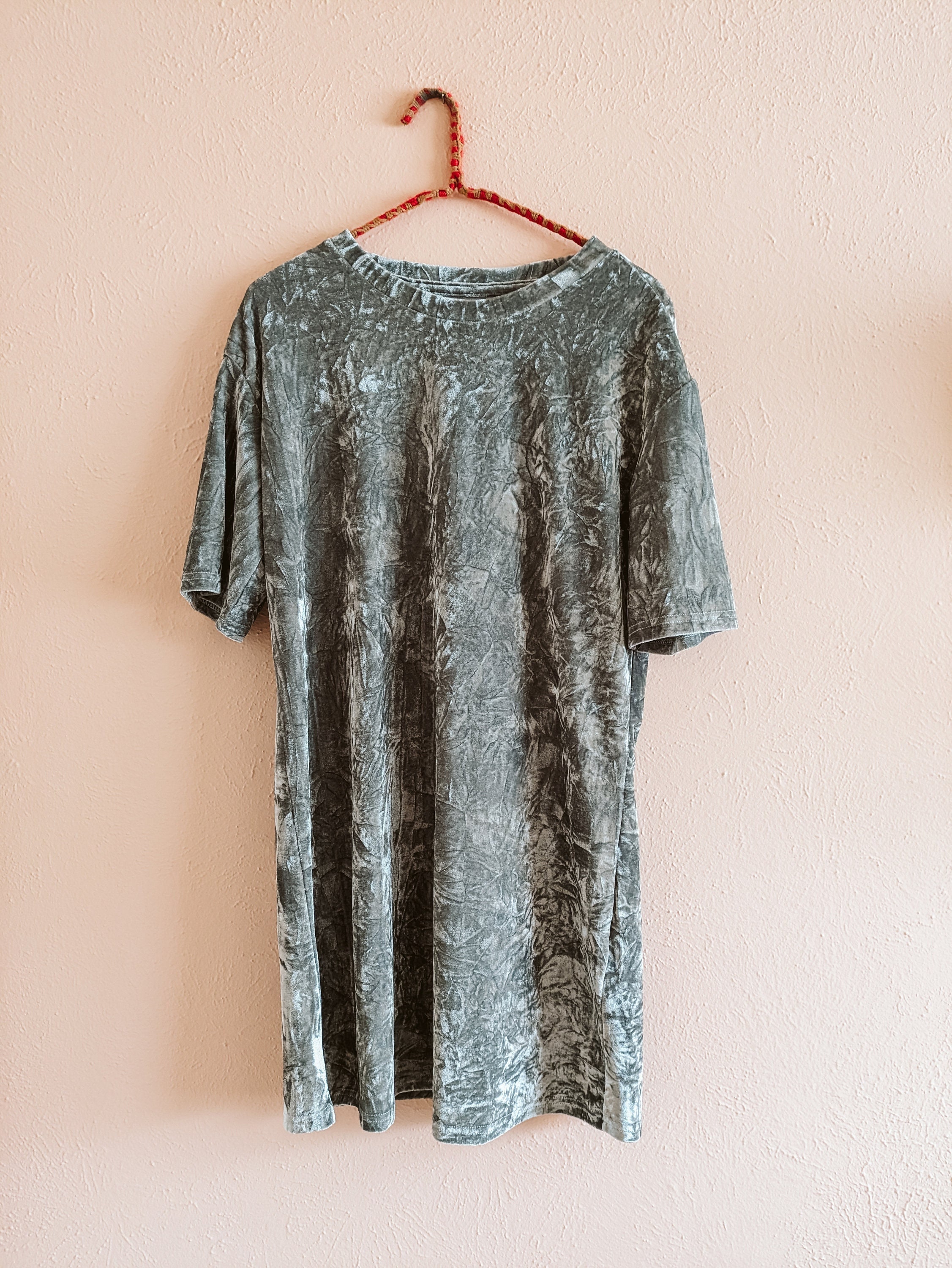 Velvet Shirt Dress Etsy