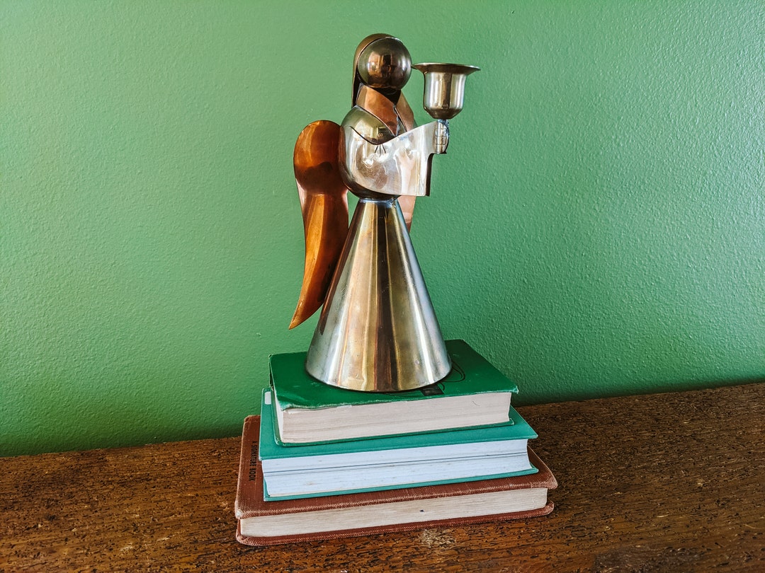 Brass and Copper Angel Candle Holder Etsy