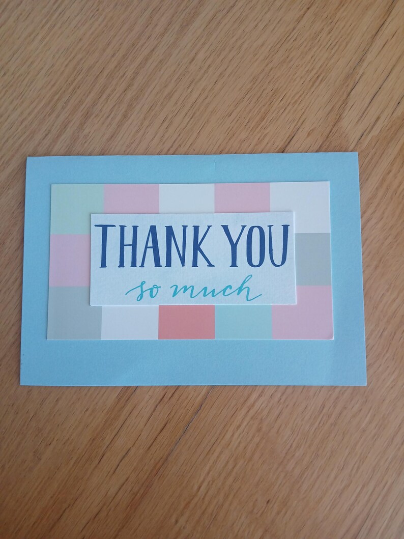 5 Recycled Handmade Thank You Cards. - Etsy