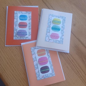 Set of 3 recycled hand made blank note cards.