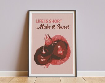 Das Leben ist kurz Poster Print