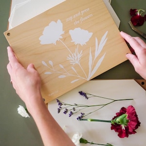 Flower Press Kit, Pressed Flower Kit, Personalized Flower Press Kit, Flower Press Kit Childrens, Wood Flower Press, Flower Press Book