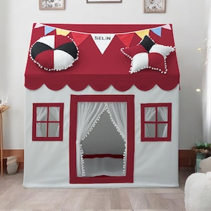 Kids Tent, Playhouse Tent, Natural Canvas Tepee, Indoor Outdoor, Kids Play Tent, Room Decor, Gift for Kids, Montessori House,Playhouse Set