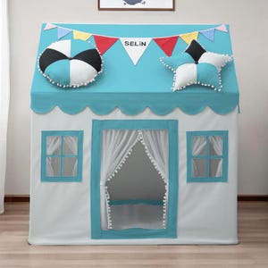 Kids Tent, Playhouse Tent, Natural Canvas Tepee, Indoor Outdoor, Kids Play Tent, Room Decor, Gift for Kids, Montessori House,Playhouse Set