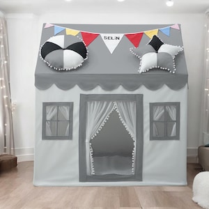 Kids Tent, Playhouse Tent, Natural Canvas Tepee, Indoor Outdoor, Kids Play Tent, Room Decor, Gift for Kids, Montessori House,Playhouse Set