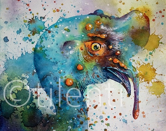 CASSOWARY • watercolor painting • A4 • A3 • art print