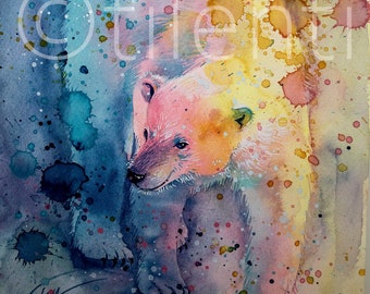 POLAR BEAR • watercolor painting • A4 • A3 • art print