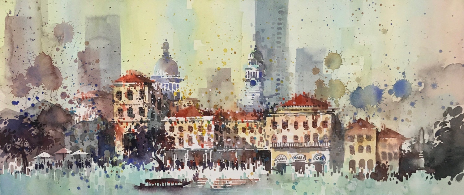 Asian Civilisations Museum Singapore Watercolour 56 X | Etsy