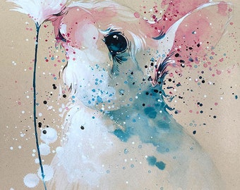 Bunny #3 • watercolour painting • art print