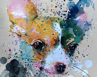 ChiHuaHua 2 • watercolor painting • A4 • A3 • art print