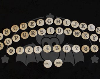 OUIJA Board Pins Set - 42 2,5 cm Buttons - OOAK