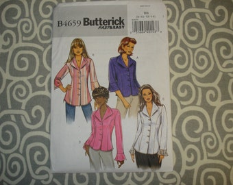 Butterick " fast & easy" misses' shirt pattern.  4 views.  Sizes 8-14