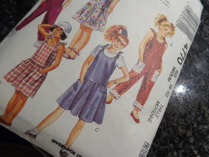 McCall's 4770 rare vintage Easy McCall's girls' pattern, size M 8-10 image 4