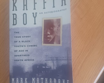 Vintage paperback "Kaffir Boy" 1986, autobiography by Mark Mathanabe