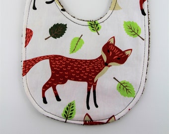 Cotton Baby Feeding Bib Fox