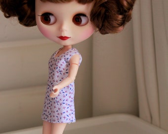 Shift Dress/Tunic for Neo Blythe in Flower Print