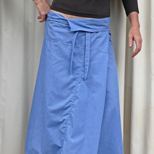 CHAMBRAY WRAP SKIRT - lovely for everybody including pregnant and post natal mothers