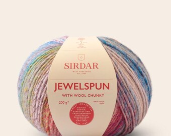 Sirdar Jewelspun With Wool Chunky Yarn 200g - Mother of Pearl