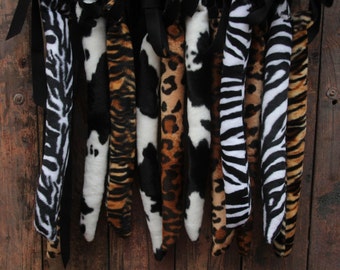 Zebra Cow Tiger Leopard Tails for Dressing Up.
