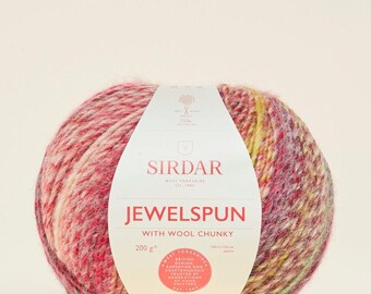 Sirdar Jewelspun With Wool Chunky Yarn 200g - Sea Anenome