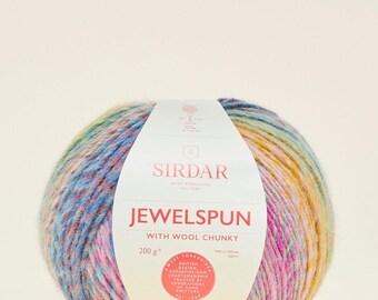 Sirdar Jewelspun With Wool Chunky Yarn 200g - Mermaid Glow
