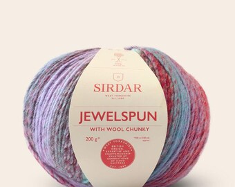 Sirdar Jewelspun With Wool Chunky Yarn 200g - Tide Pool Topaz