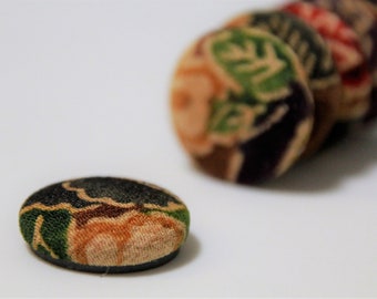 Antique Kimono Fabric Button Magnets for Fridge or Whiteboard - 23mm