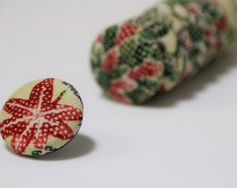 Antique Kimono Fabric Button Magnets for Fridge or Whiteboard - 23mm