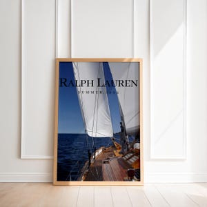 Ralph Lauren Poster, Vintage Mode Magazin Poster, Retro Mode Leinwand Kunst, Luxus Mode Druck, Alter Ralph Lauren, Leinwand Wandkunst