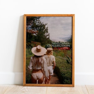 Fashion Magazine Poster, Vintage Fashion Magazine Poster, Retro Fashion Canvas Art, Luxury Fashion Print, Old fashion summer , summer art