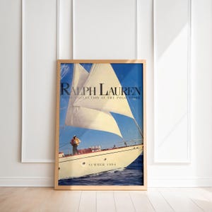 Poster Ralph Lauren, Poster di una rivista di moda vintage, Arte su tela di moda retrò, Stampa di moda di lusso, Vecchio Ralph Lauren, Arte murale su tela
