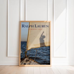 Cartel de la revista de moda, cartel de la revista de moda vintage, arte de lienzo de moda retro, impresión de moda de lujo, viejo Ralph Lauren, arte de la pared del lienzo