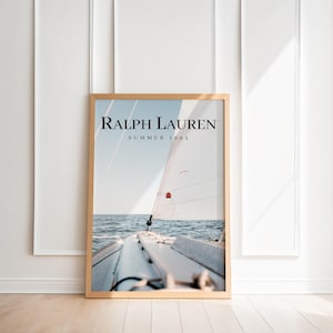 Cartel de la revista de moda, cartel de la revista de moda vintage, arte de lienzo de moda retro, impresión de moda de lujo, viejo Ralph Lauren, arte de la pared del lienzo