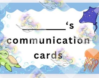 Tarjetas de comunicación oceánica DIGITAL para no verbales, semiverbales, mudos selectivos, autismo, autistas, neurodivergentes,
