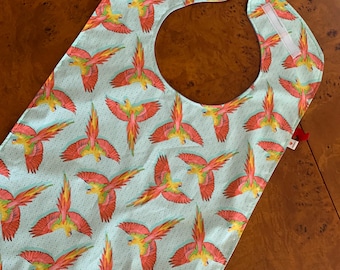 Adult Bib - Long Senior Bib - Reversible Bib - Longer Length Adult Bib - Nursing Home Bib - Clothes Meal  Protector Bib - Large  Senior Bib