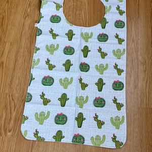 Adult Bib - Long Senior Bib - Reversible Bib - Longer Length Adult Bib - Nursing Home Bib - Clothes Meal  Protector Bib - Large  Senior Bib