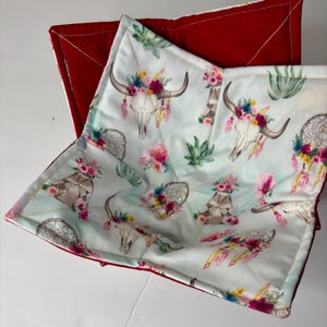 Reversible Fabric Bowl Cozy | Handmade Cotton, Microwave Safe
