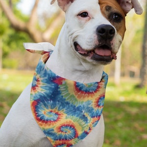 Rainbow Pet Bandana -  Dog Bandana -  Fabric Cotton - Pet Care -  Reusable and Washable Dog Bandana -
