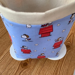 Easter Basket Fabric Diaper Organizer Caddy Toy Storage Baby Shower Gift Spring Storage Fabric Basket Fabric Snoopy Basket image 5