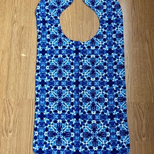 Adult Bib - Long Senior Bib - Reversible Bib - Longer Length Adult Bib - Nursing Home Bib - Clothes Meal  Protector Bib - Large  Senior Bib
