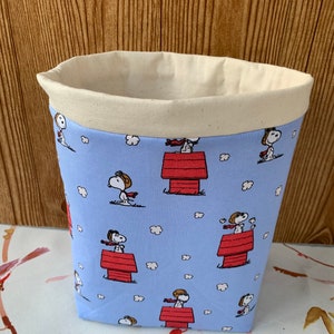 Easter Basket Fabric Diaper Organizer Caddy Toy Storage Baby Shower Gift Spring Storage Fabric Basket Fabric Snoopy Basket image 1