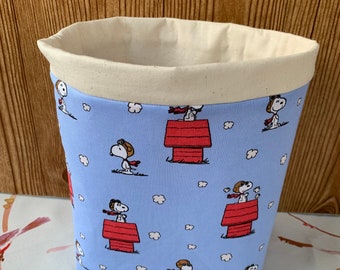 Easter Basket - Fabric Diaper Organizer Caddy - Toy Storage - Baby Shower Gift - Spring Storage  Fabric Basket- Fabric Snoopy Basket