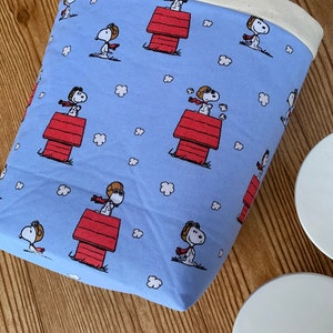 Easter Basket Fabric Diaper Organizer Caddy Toy Storage Baby Shower Gift Spring Storage Fabric Basket Fabric Snoopy Basket image 4