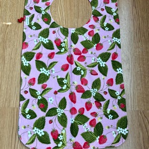 Adult Bib - Long Senior Bib - Reversible Bib - Longer Length Adult Bib - Nursing Home Bib - Clothes Meal  Protector Bib - Large  Senior Bib