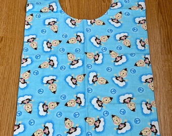Mothers Day Day Gift  Handmade Adult Bib – Long, Reversible Clothing Protector