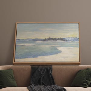 Coastal Wall Art, Ocean Wall Art, Oil Painting Print, Extra Large Wall Art, Framed Canvas, Landscape Painting Print, Beach Wall Art